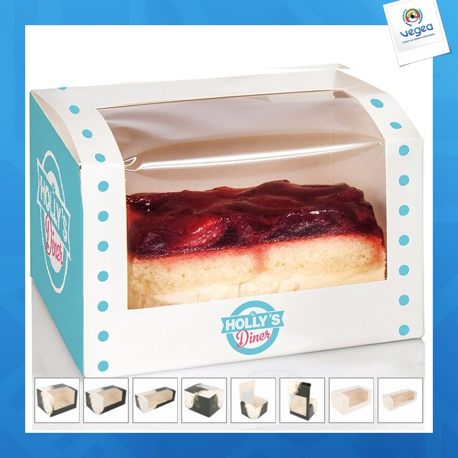Boîte pâtissière allongée personnalisable