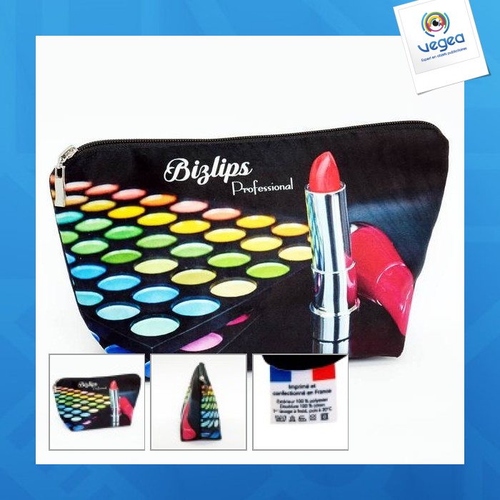 Trousse de toilette publicitaire 280x170mm en velours