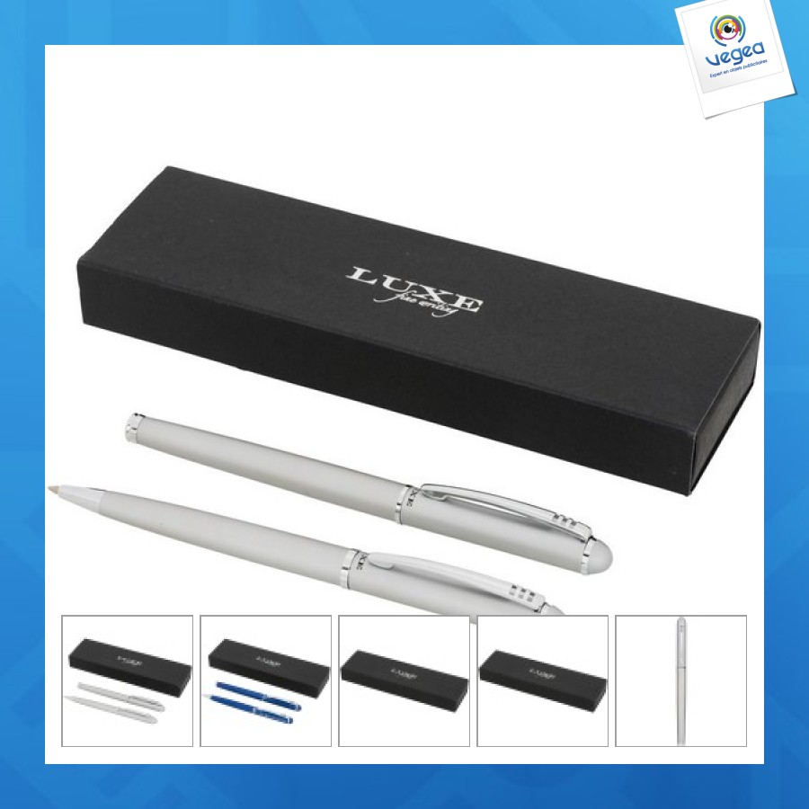 Parure stylo à bille personnalisé et roller andante