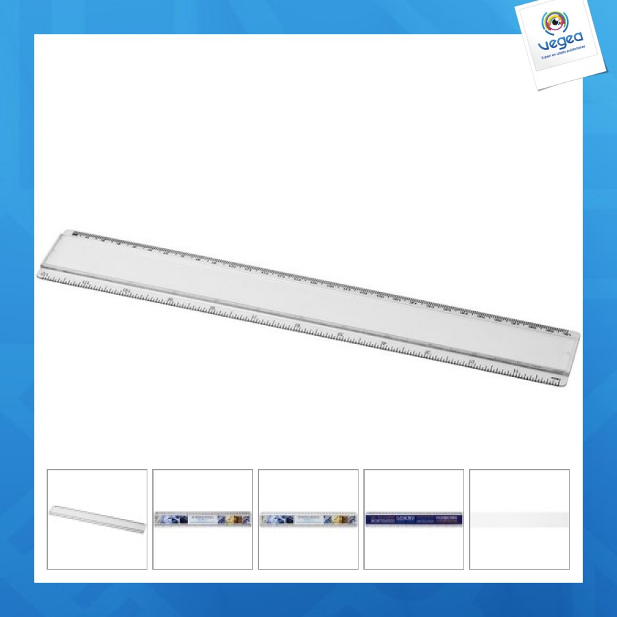 Règle personnalisable en plastique ellison 30cm avec insertion de papier décoratif