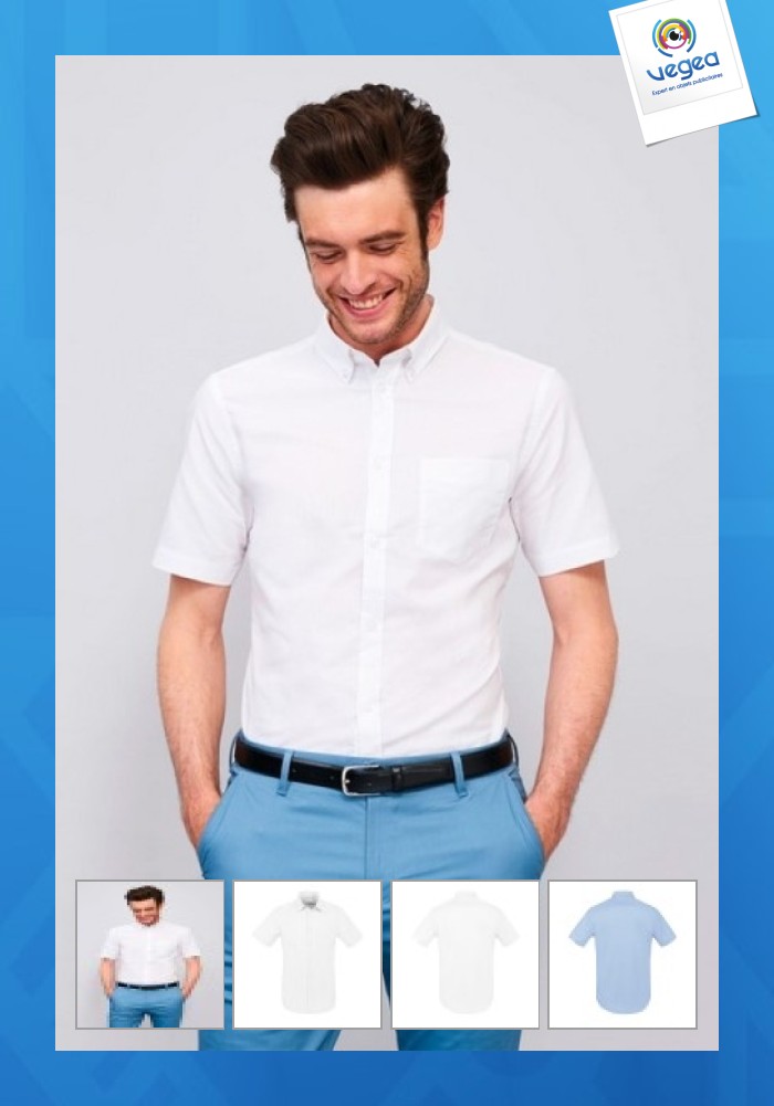 Chemise publicitaire oxford manches courtes