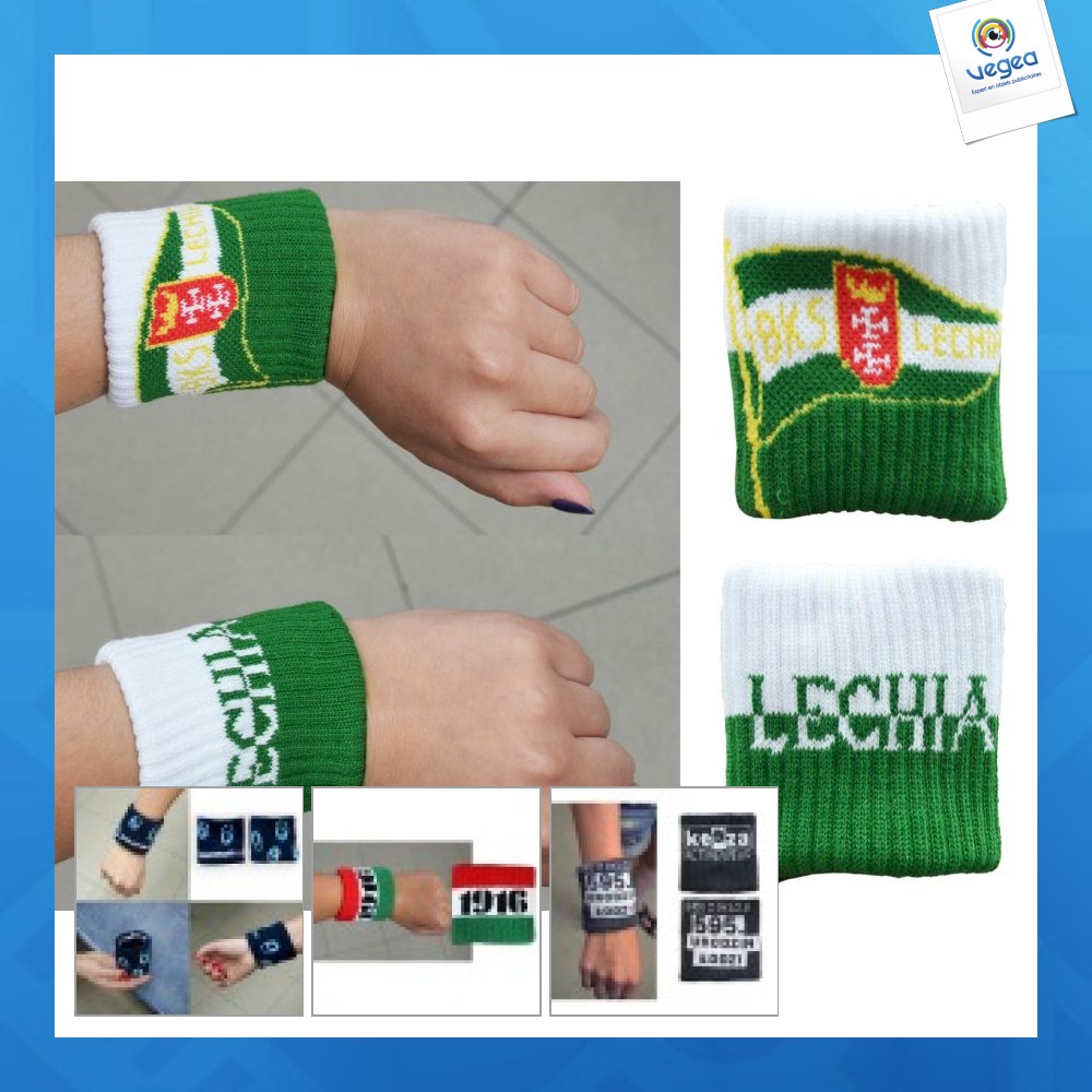 Poignet éponge avec logo tissé