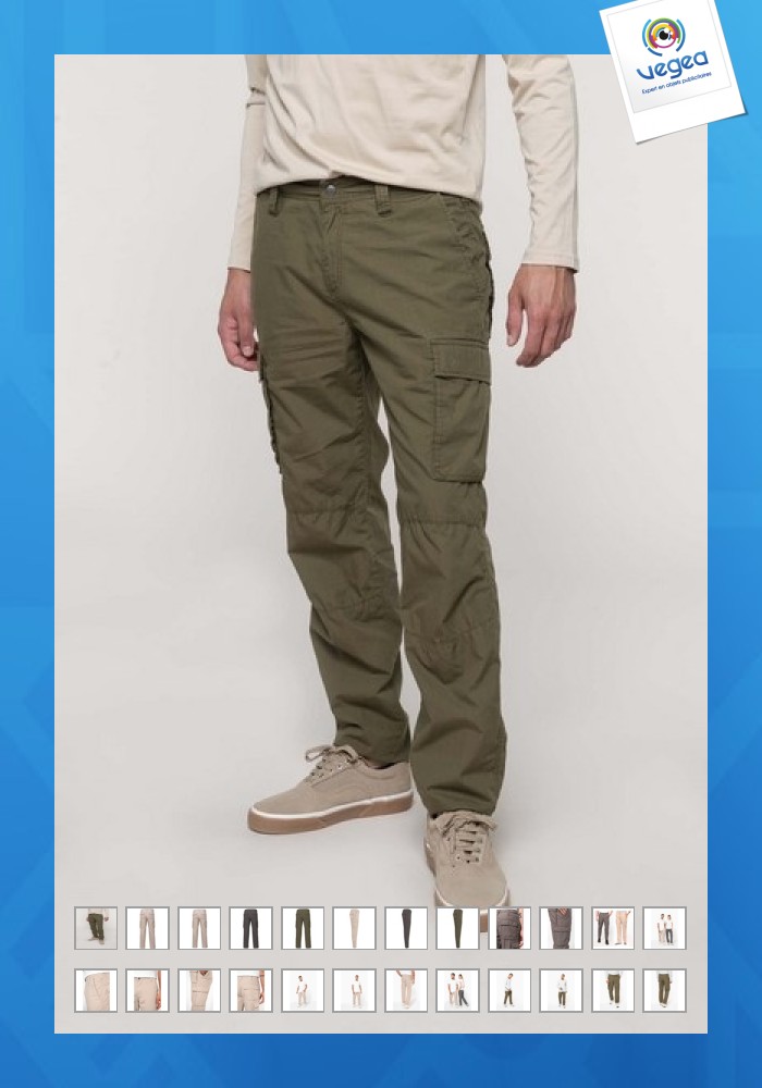 Pantalon léger multipoches homme - kariban