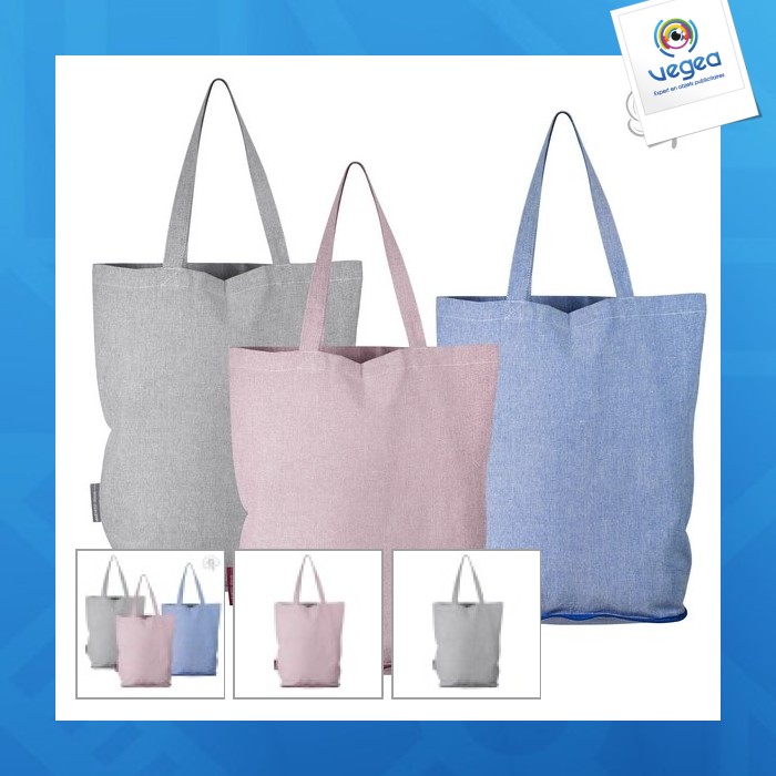 Tote bag pliable en coton recyclé