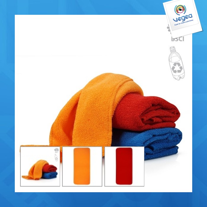 Serviette éponge personnalisée sport recyclée