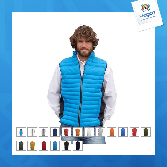 Bodywarmer personnalisable bi-matière homme