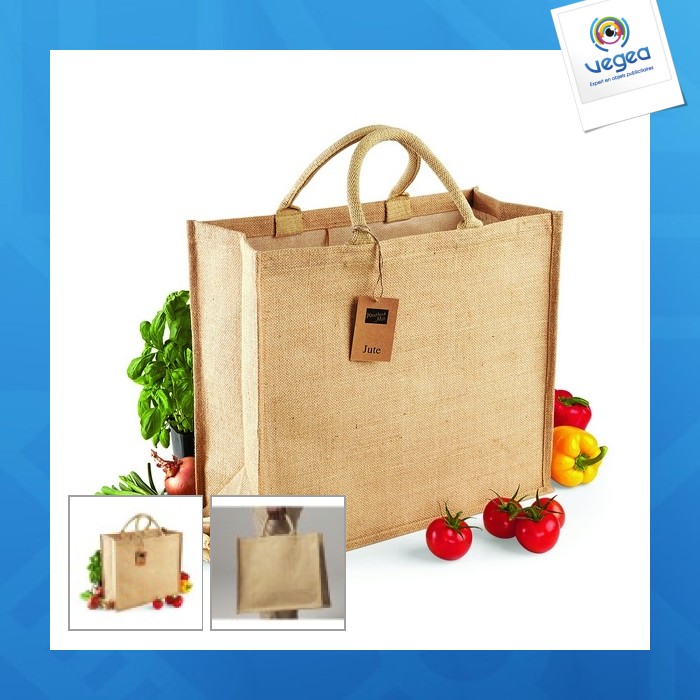 Grand sac shopping en toile de jute