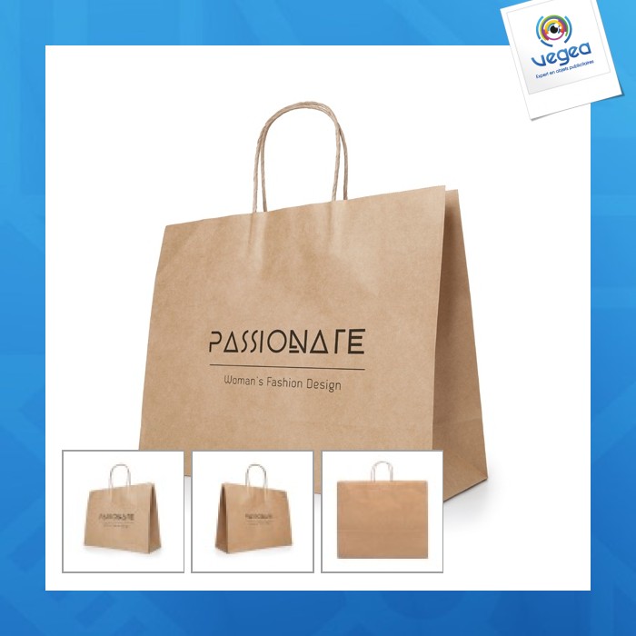 Sac en papier kraft avec logo 400x340x110mm