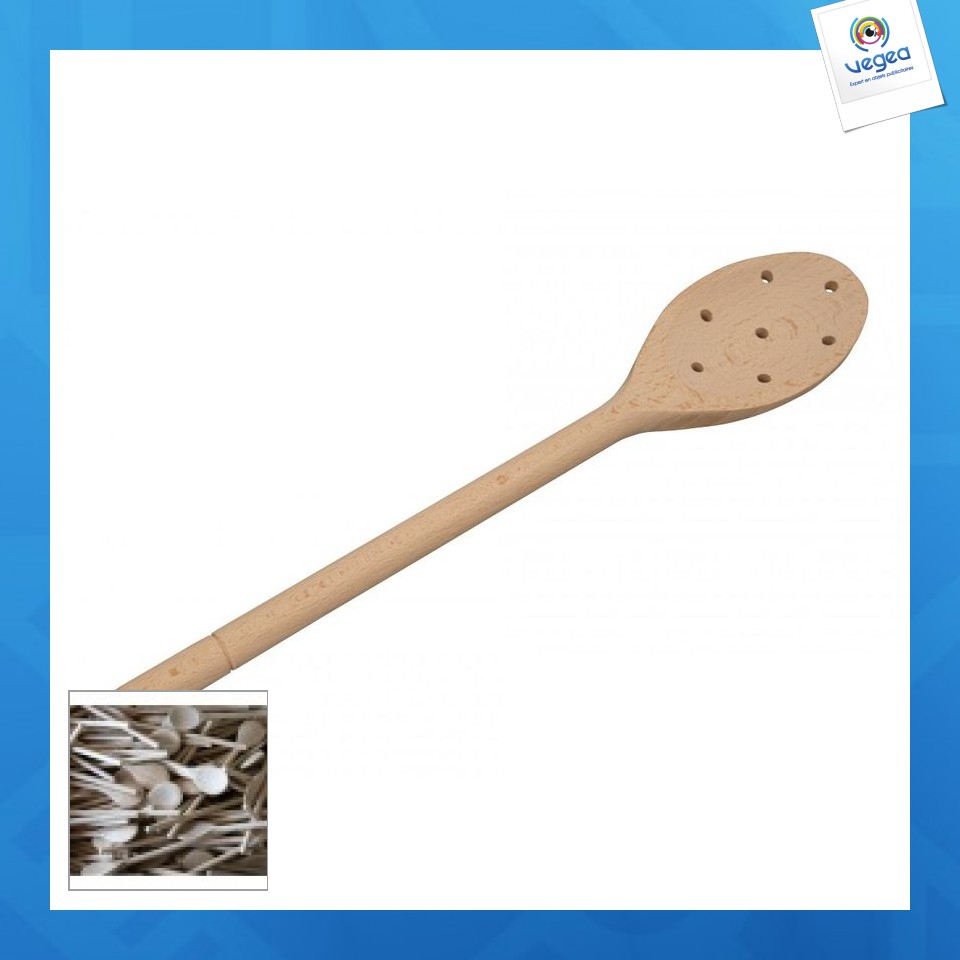 Cuillère en bois personnalisée ajourée