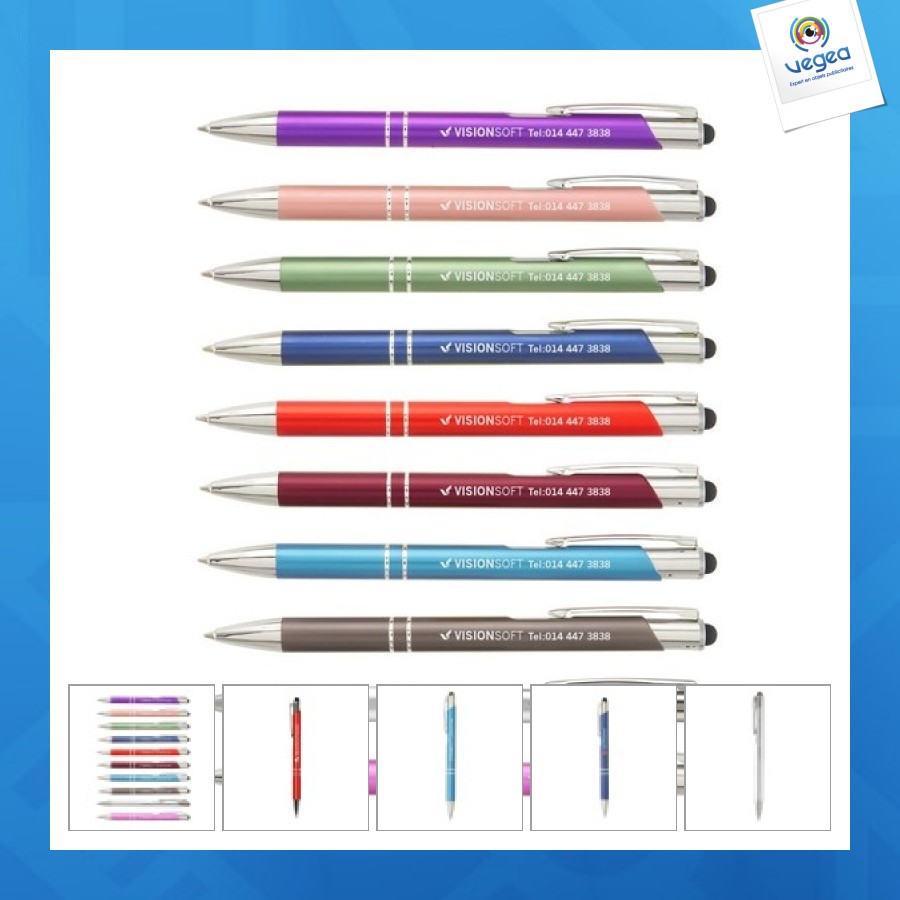 Stylo personnalisable crosby mat stylet coté clip gravure laser 360