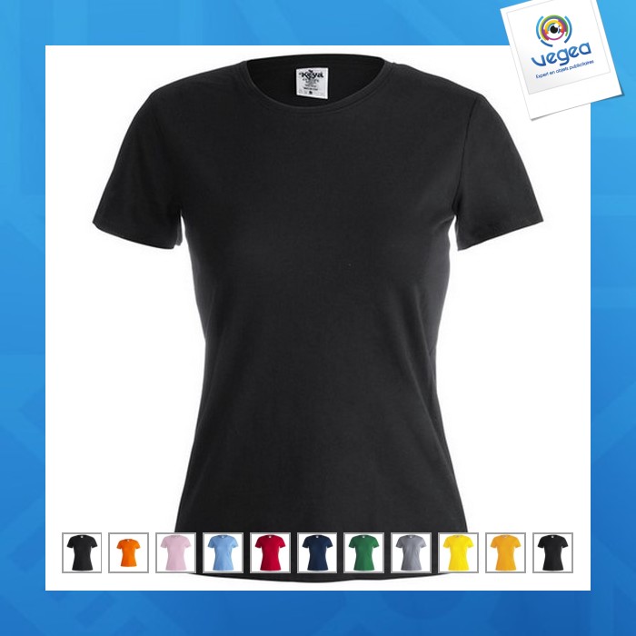 T-shirt avec logo femme couleur en coton 150g/m²