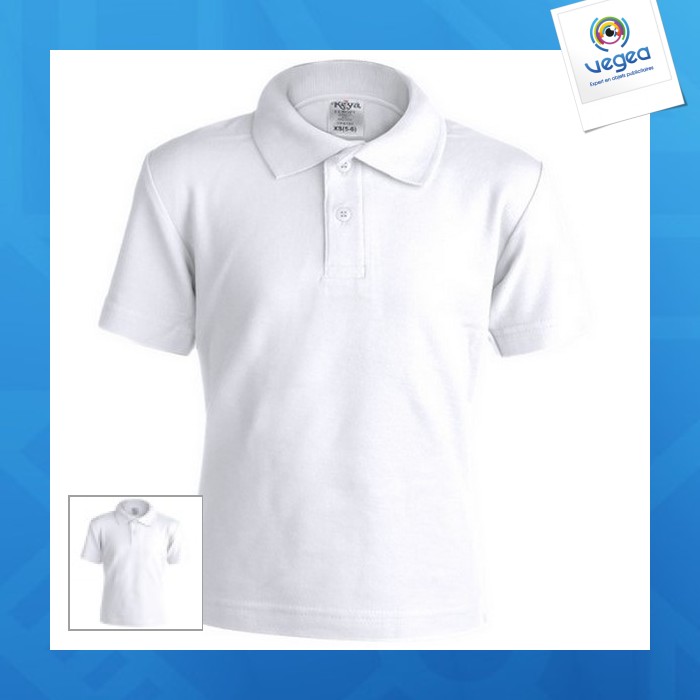 Polo enfant personnalisé blanc "keya" yps180