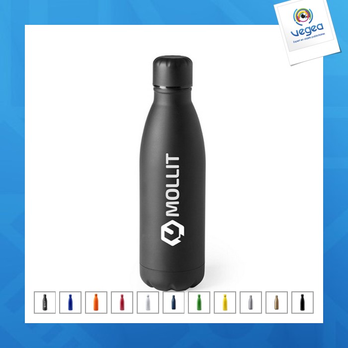 Gourde personnalisable en métal mat 75cl