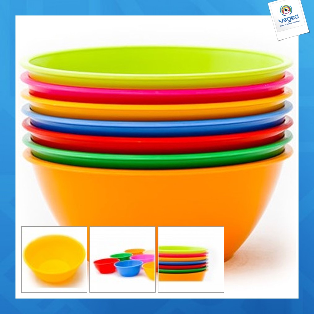 Petit bol en plastique publicitaire 13cm