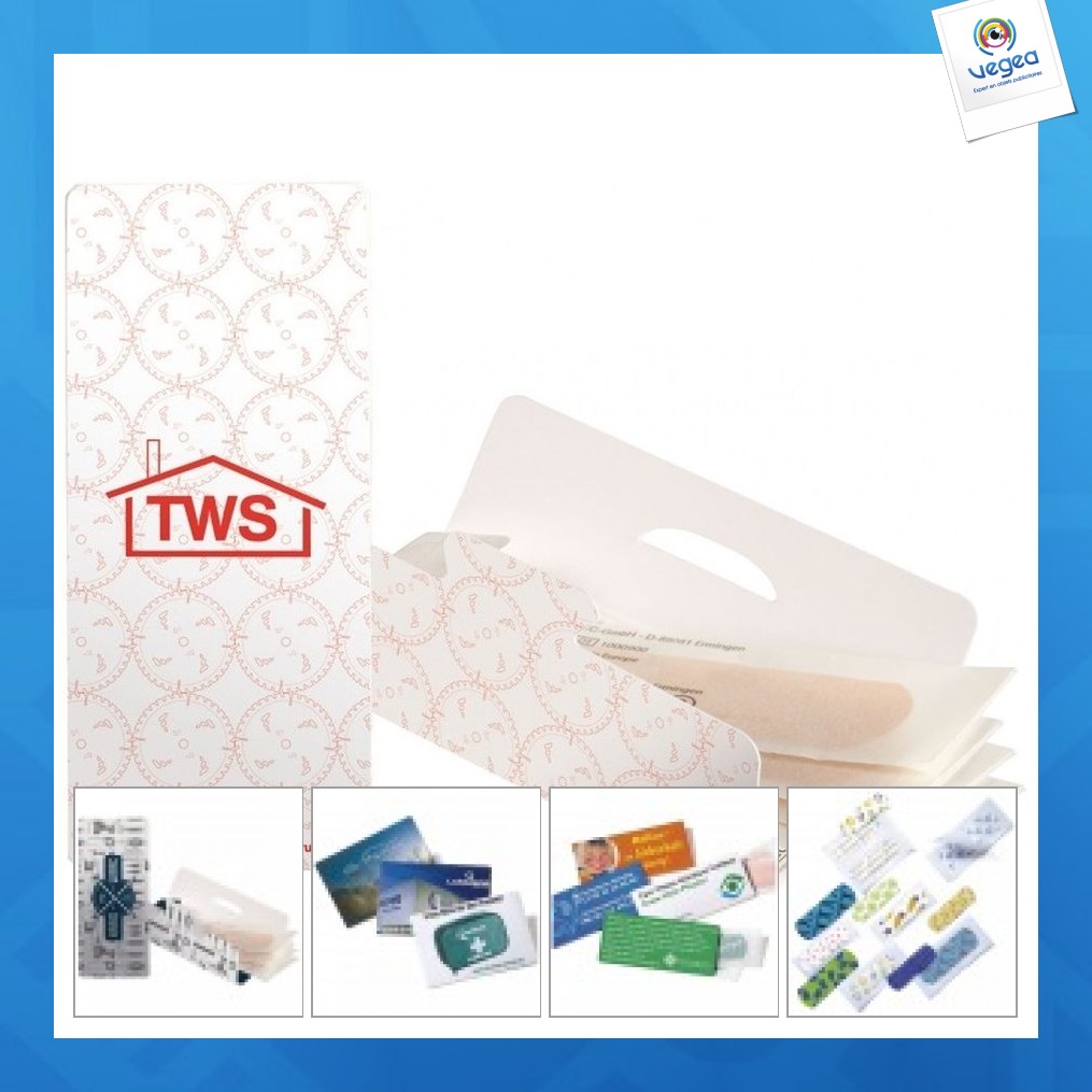 Pochette de 4 pansements publicitaires