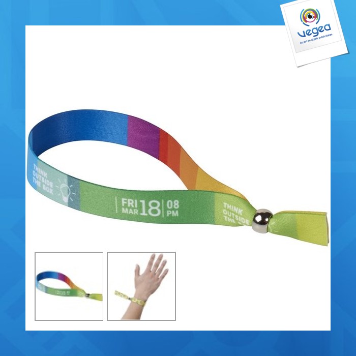 Bracelet promotionnel métal festival evi