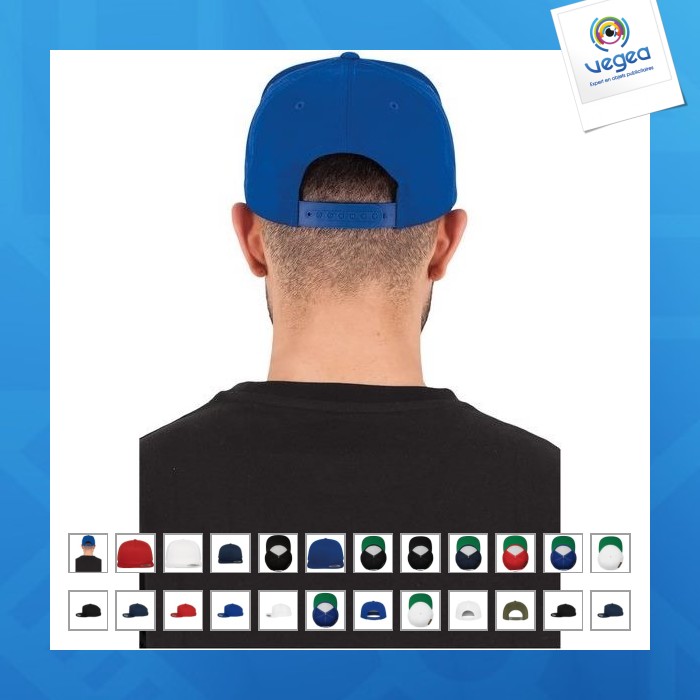 Casquette personnalisée classic 5 panel snapback - flexfit