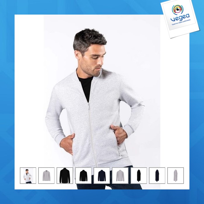 Veste molleton zippée homme - kariban