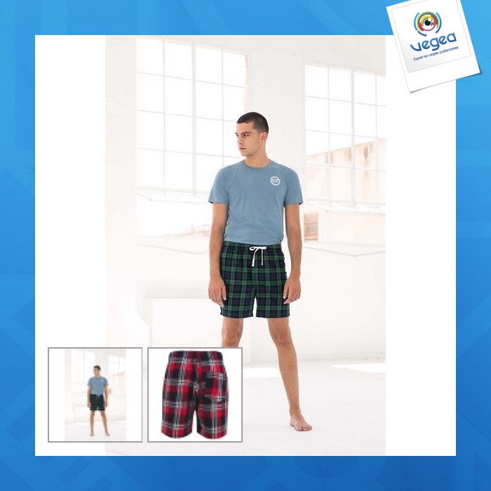 Short publicitaire à motif tartan - skinni fit