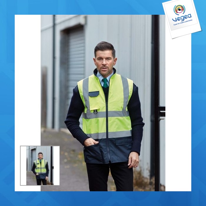 Bodywarmer rembourré haute visibilité - yoko