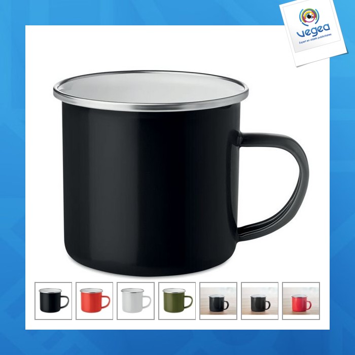 Mug en métal personnalisable avec émail 350ml