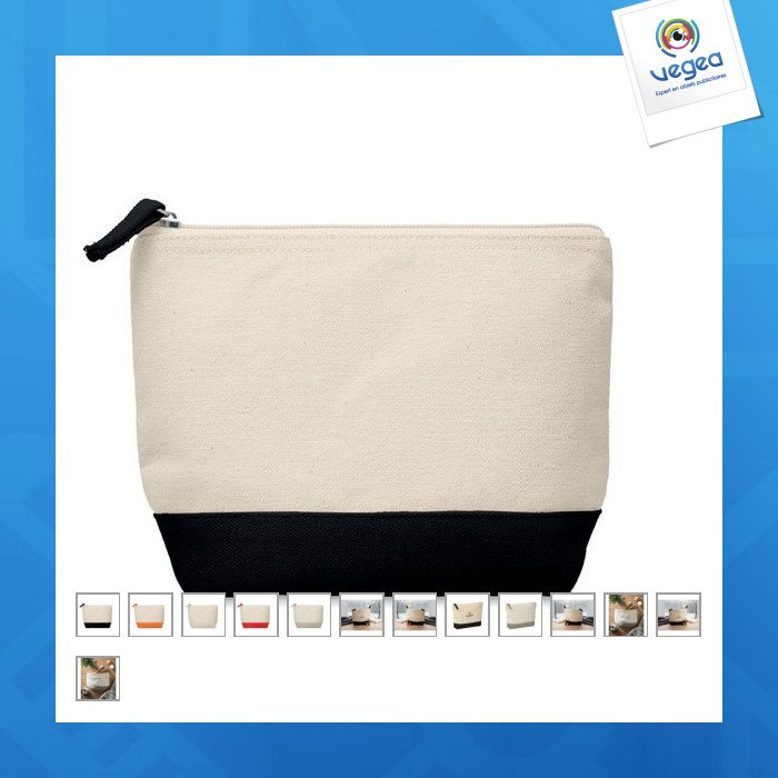  trousse publicitaire en coton bicolore