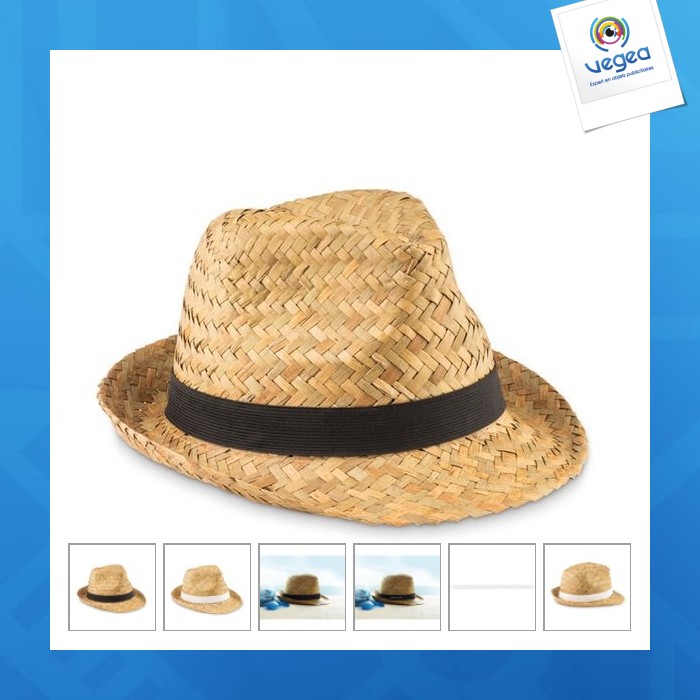 Chapeau en paille publicitaire naturelle