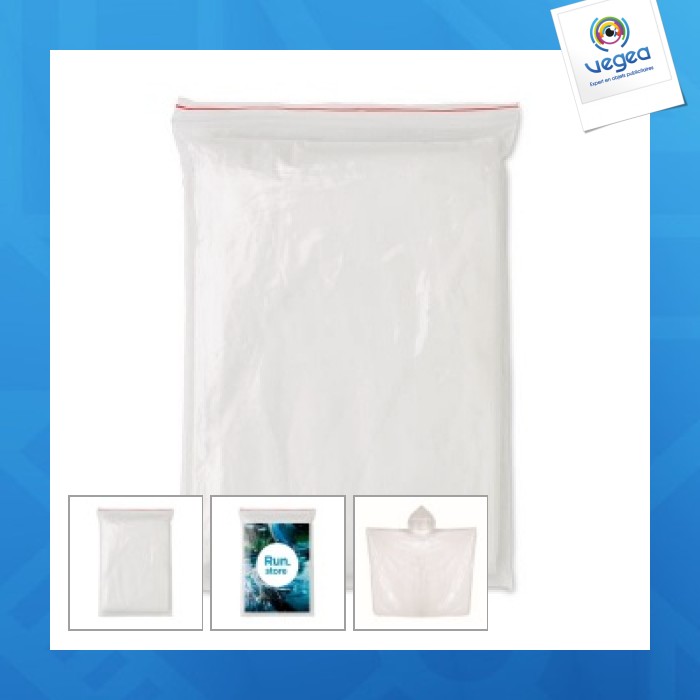 Poncho biodégradable promotionnel
