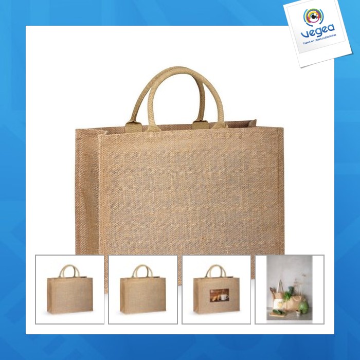 Sac en toile de jute publicitaire