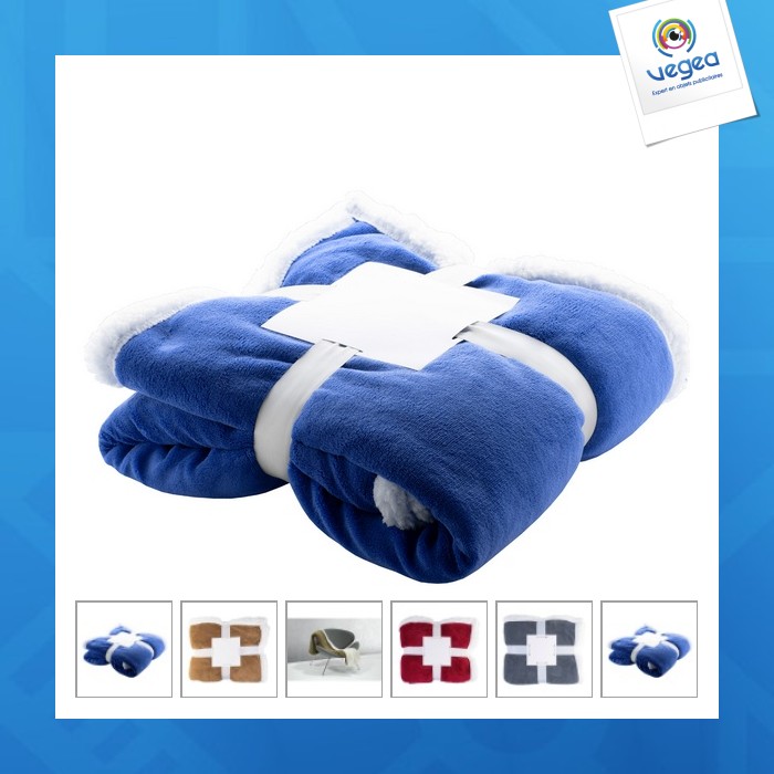 Couverture polaire promotionnelle avec sherpa