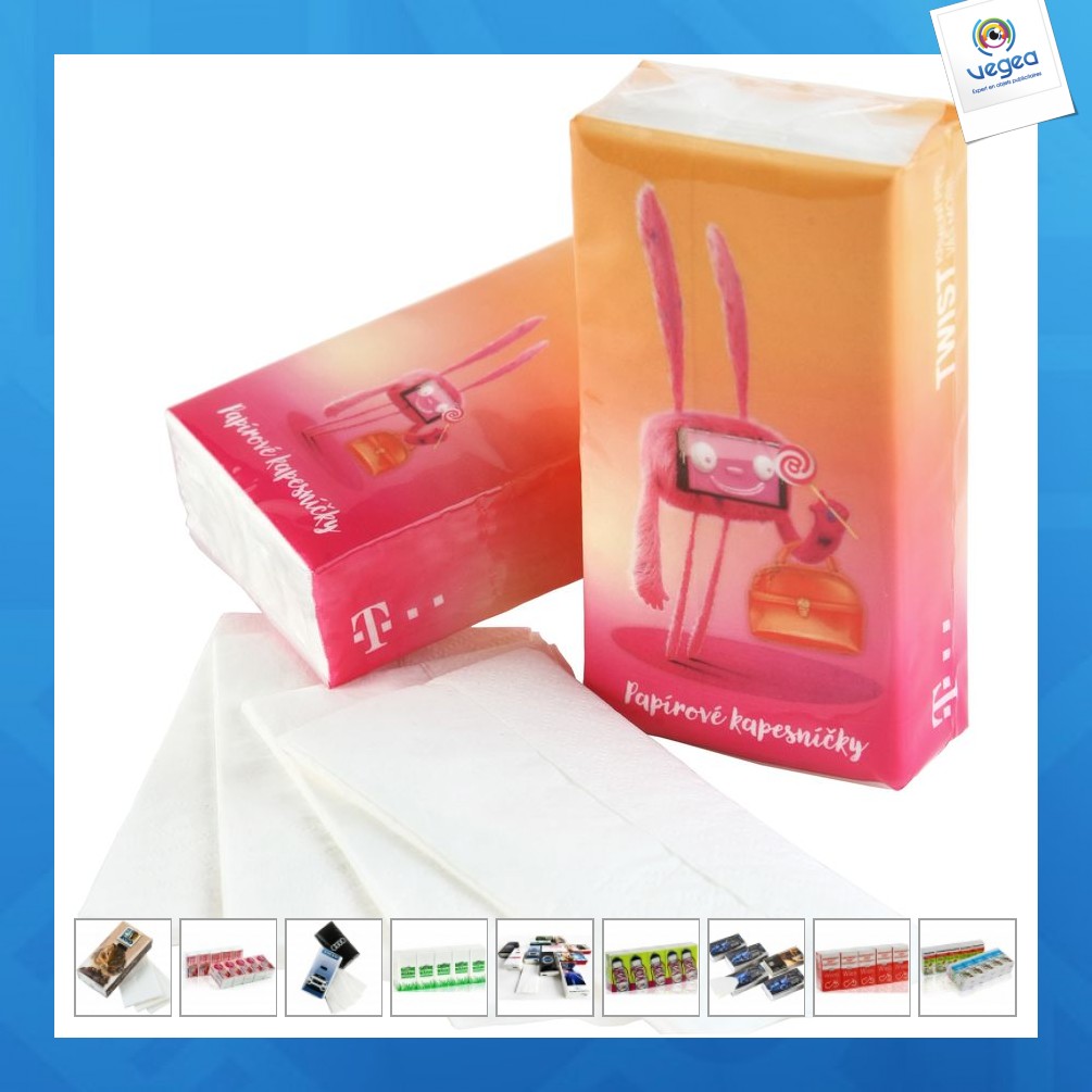 Paquet de mouchoirs personnalisable individuels