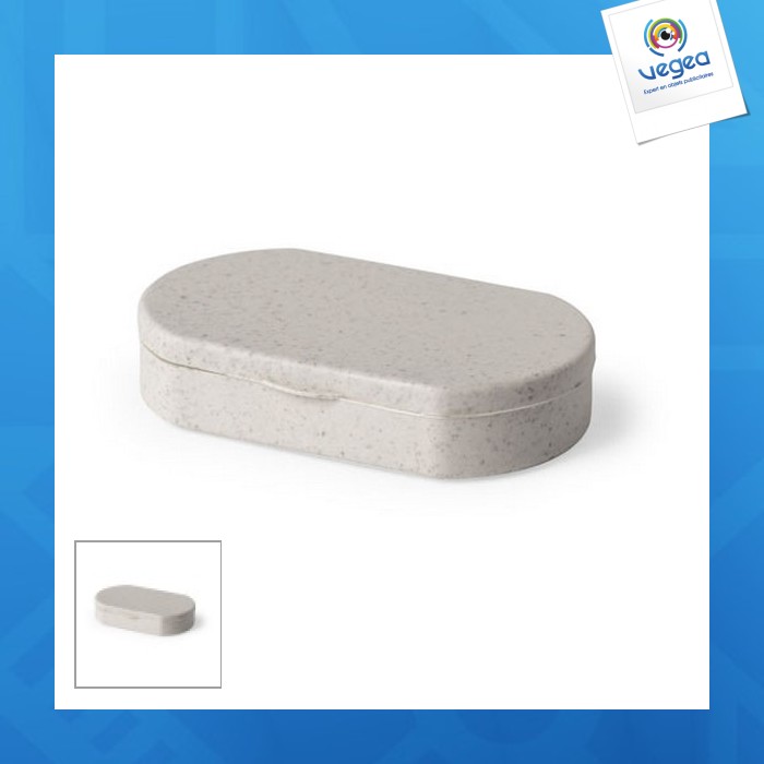 Pilulier personnalisable 3 cases en fibre de bambou