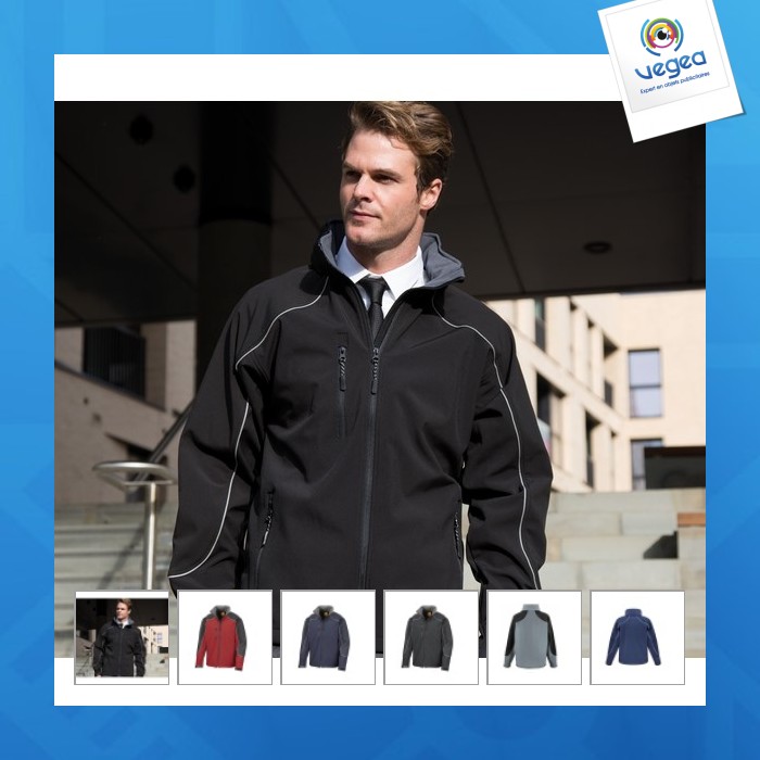 Veste softshell personnalisée à capuche