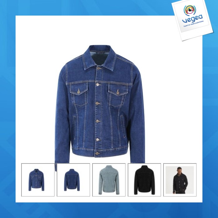 Veste en jean publicitaire homme