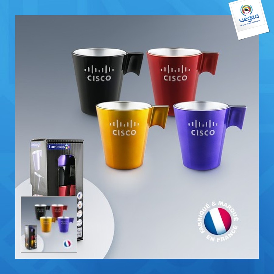 Set de 4 tasses en verre trempé 80ml