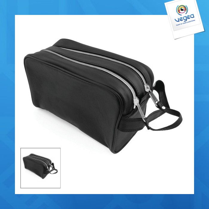 Trousse de toilette publicitaire en cuir nappa sandringham