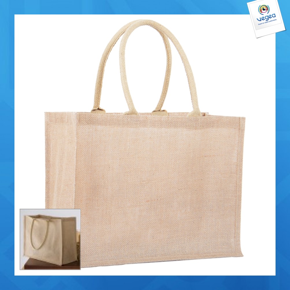 Cabas shopping en jute 40x32x19cm