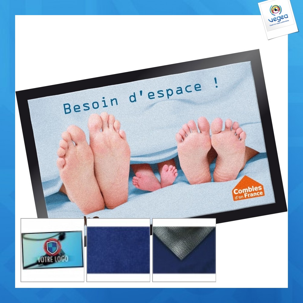 Tapis d'accueil publicitaire standard - format 60x80cm