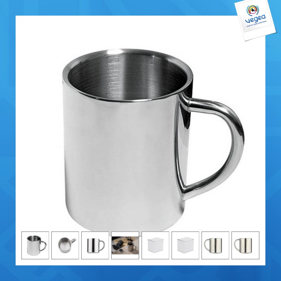 Mug publicitaire inox 210ml double paroi
