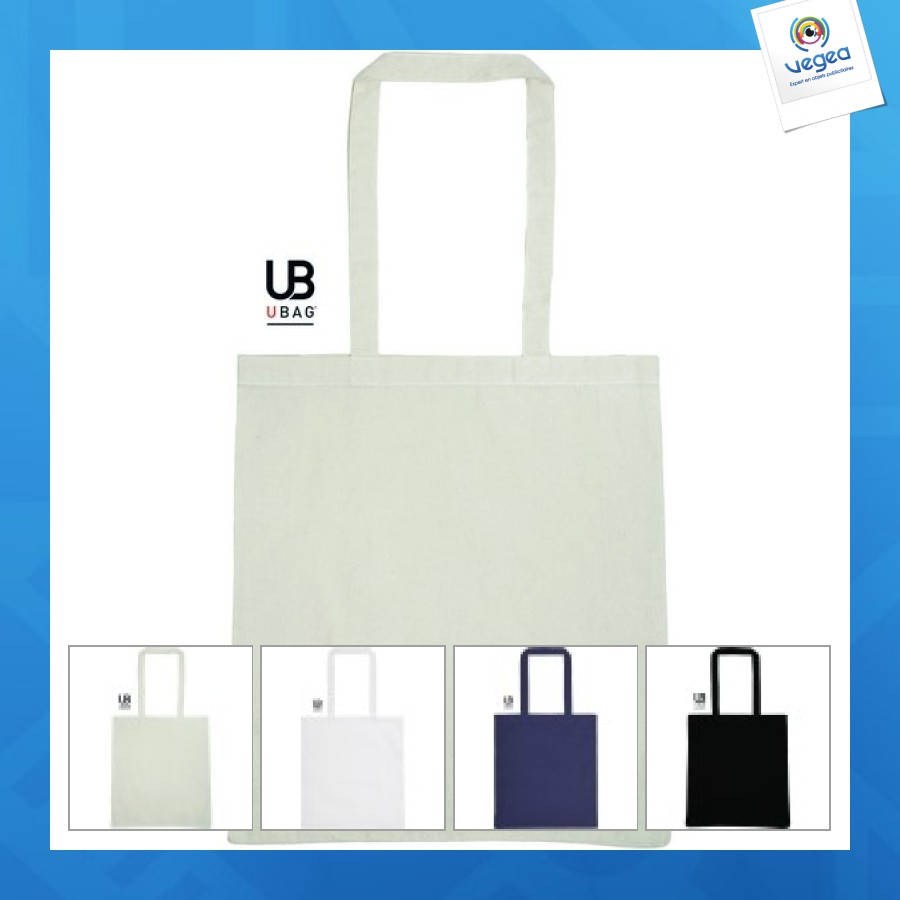 Sac avec logo coton robuste 300g à soufflet