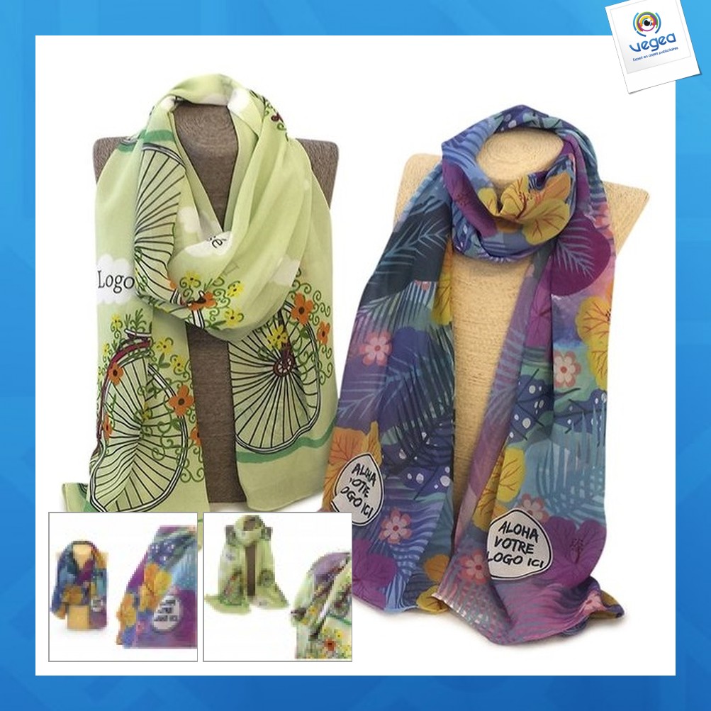Foulard publicitaire voile quadri