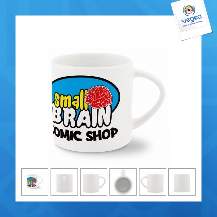 Mini mug personnalisable céramique 15cl pour marquage quadri