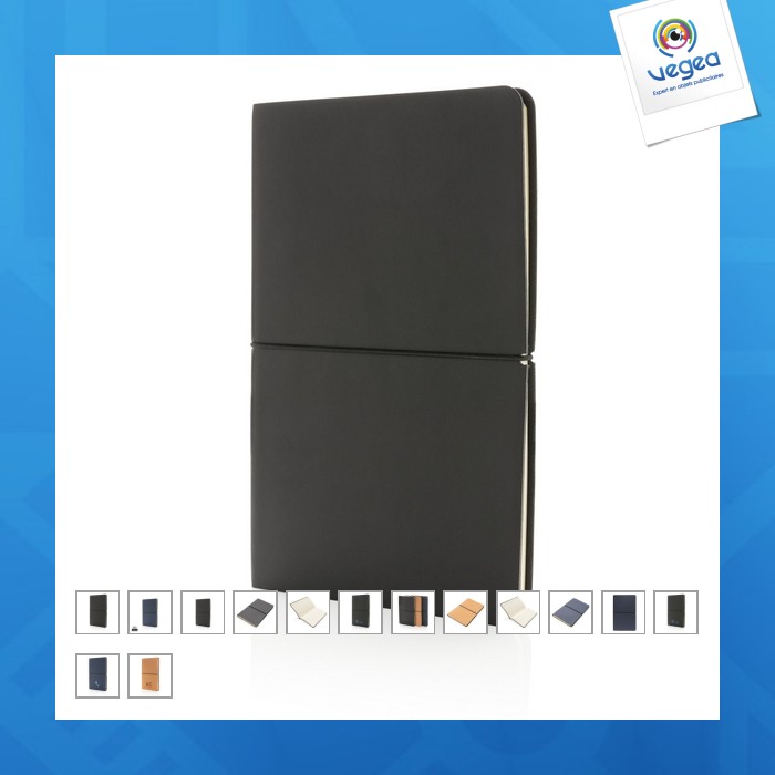 Carnet publicitaire souple a5 avec élastique
