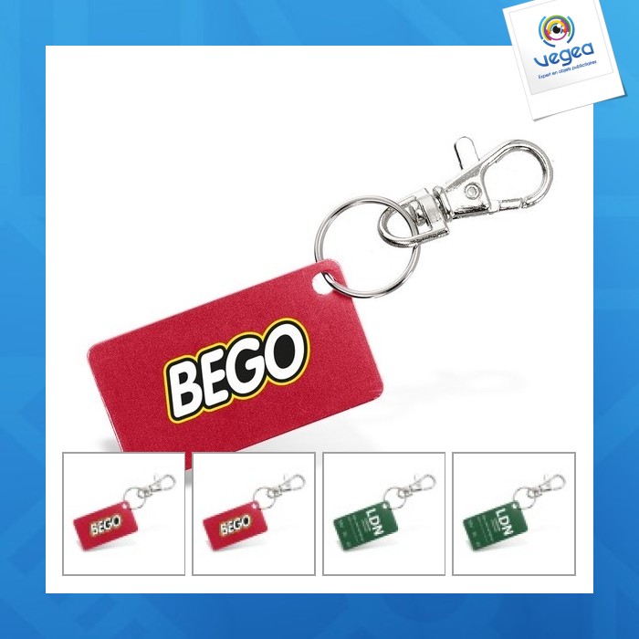 Porte-clés avec logo plaque aluminium - p.u.h.t quadri