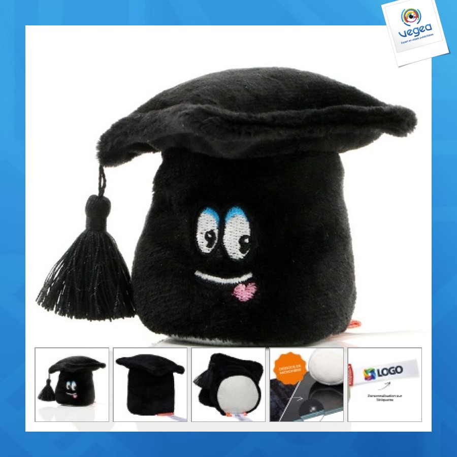 Peluche personnalisable chapeau de diplômé - mbw