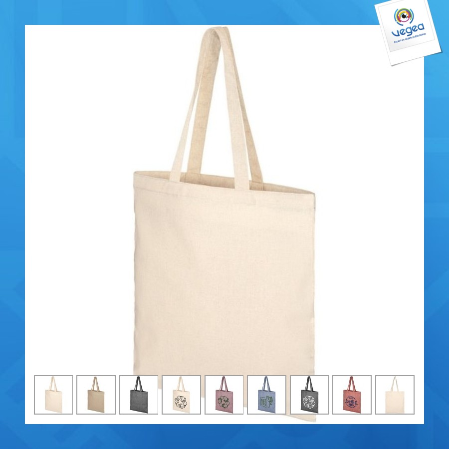 Sac personnalisable shopping recyclé 210g/m² pheebs 7l