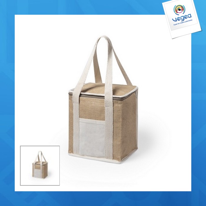 Sac isotherme publicitaire jute