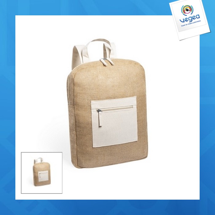 Sac à dos personnalisable en jute