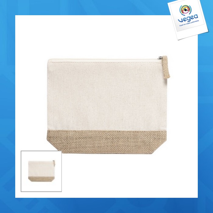 Petite trousse publicitaire coton et jute
