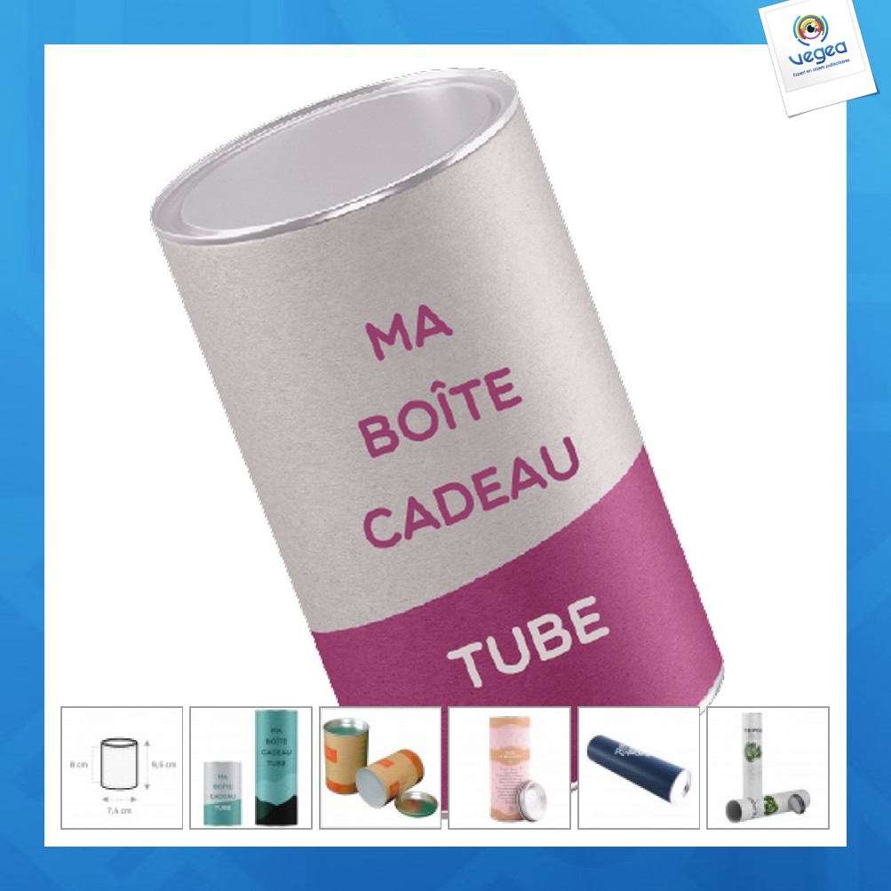 Boîte tube personnalisable 7x9cm